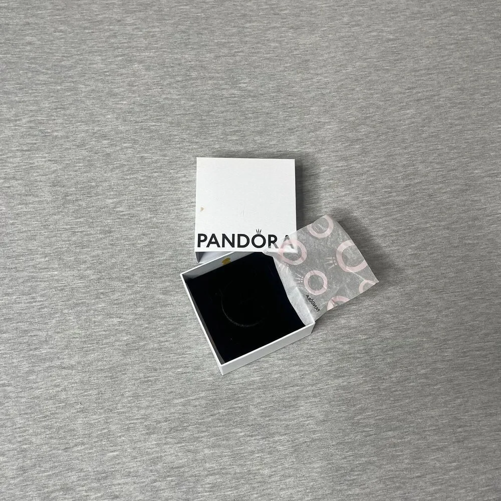 PANDORA White 3.5”x 3.5” Jewelry Necklace & Bracelet Gift Box